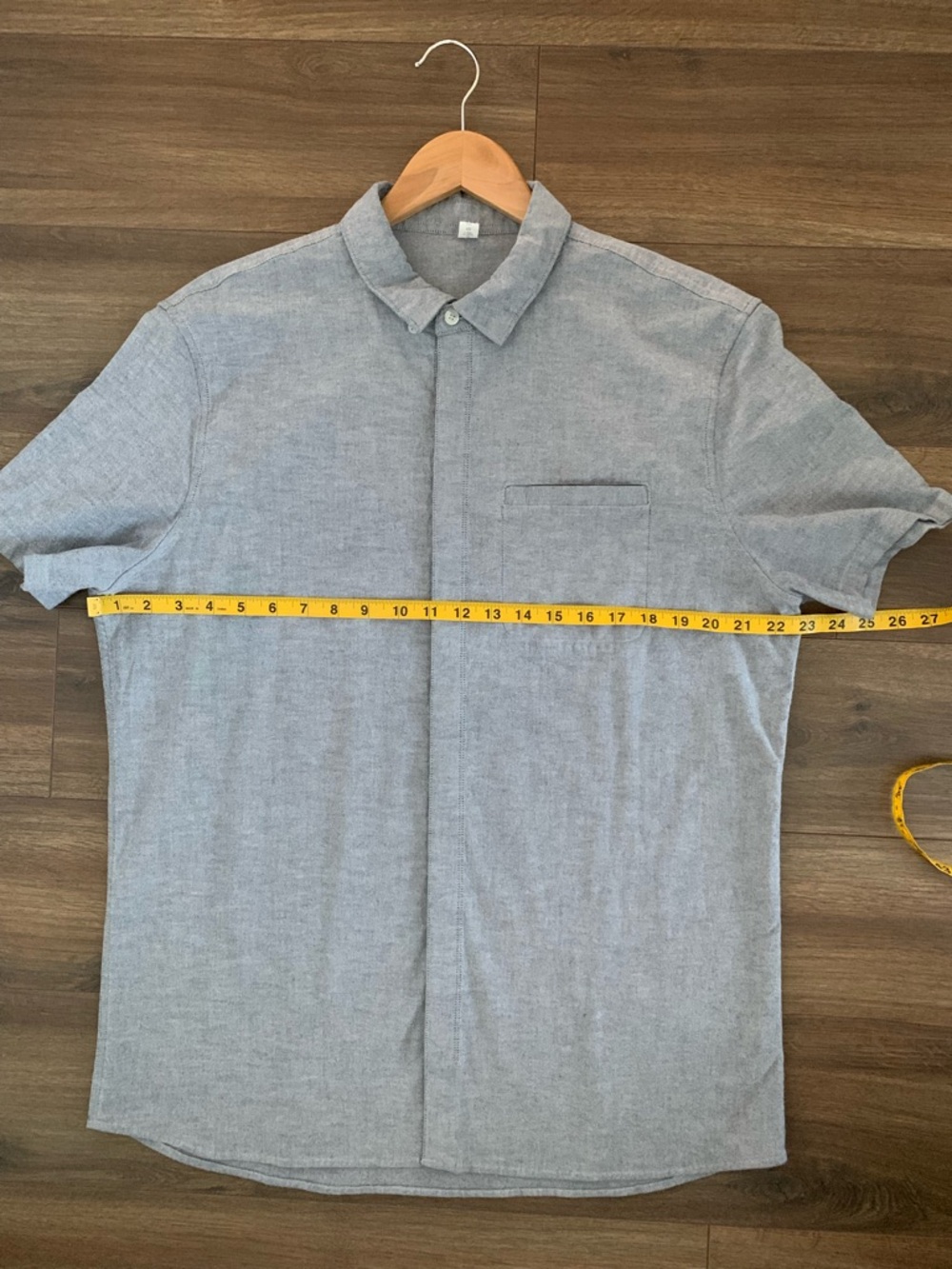 Lululemon men’s On Time Short Sleeve Button Down Shirt in dark Ash size  XL - Picture 8 of 15